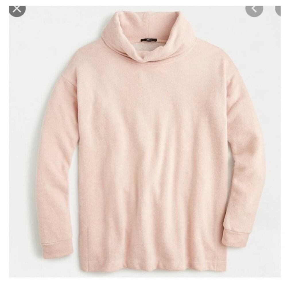J.Crew Women Funnel Neck Pullover Sweatshirt S Pink